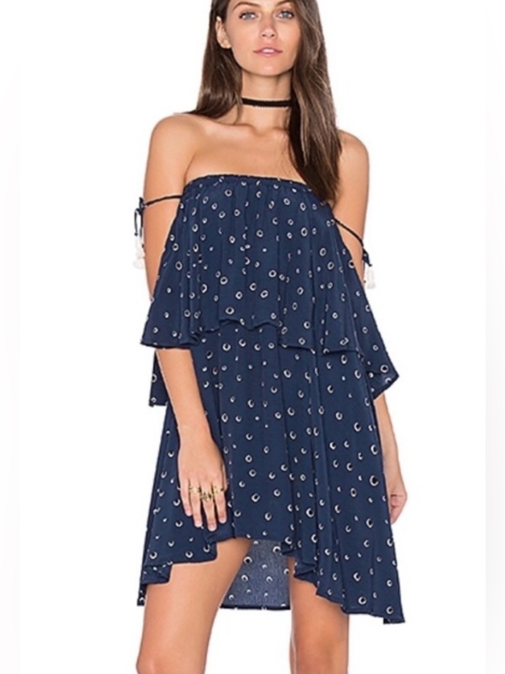 Faithfull the Brand Women’s New With Tags Mini Navy Blue Dress Size L Sku# 131